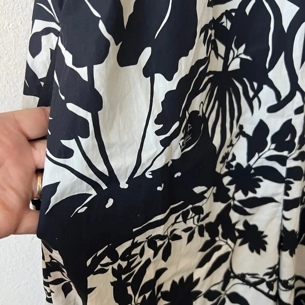 Maeve Chrysanthemum Floral Animal Print Wide Leg Jumpsuit Size L - Picture 10 of 16